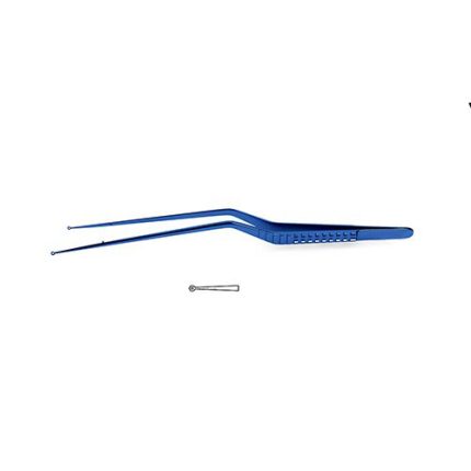 CV Elite - Titanium Bayonet-Style Ring Tip Micro Forceps - Tips Impregnated W/ Fine Tungsten Carbide Dust